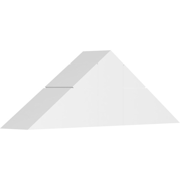 Ekena Millwork Saratoga Architectural Grade PVC Gable Bracket, 36"W x 12"H x 6"D x 6"F, 8/12 Pitch GBP036X12X0606SAR00 - main